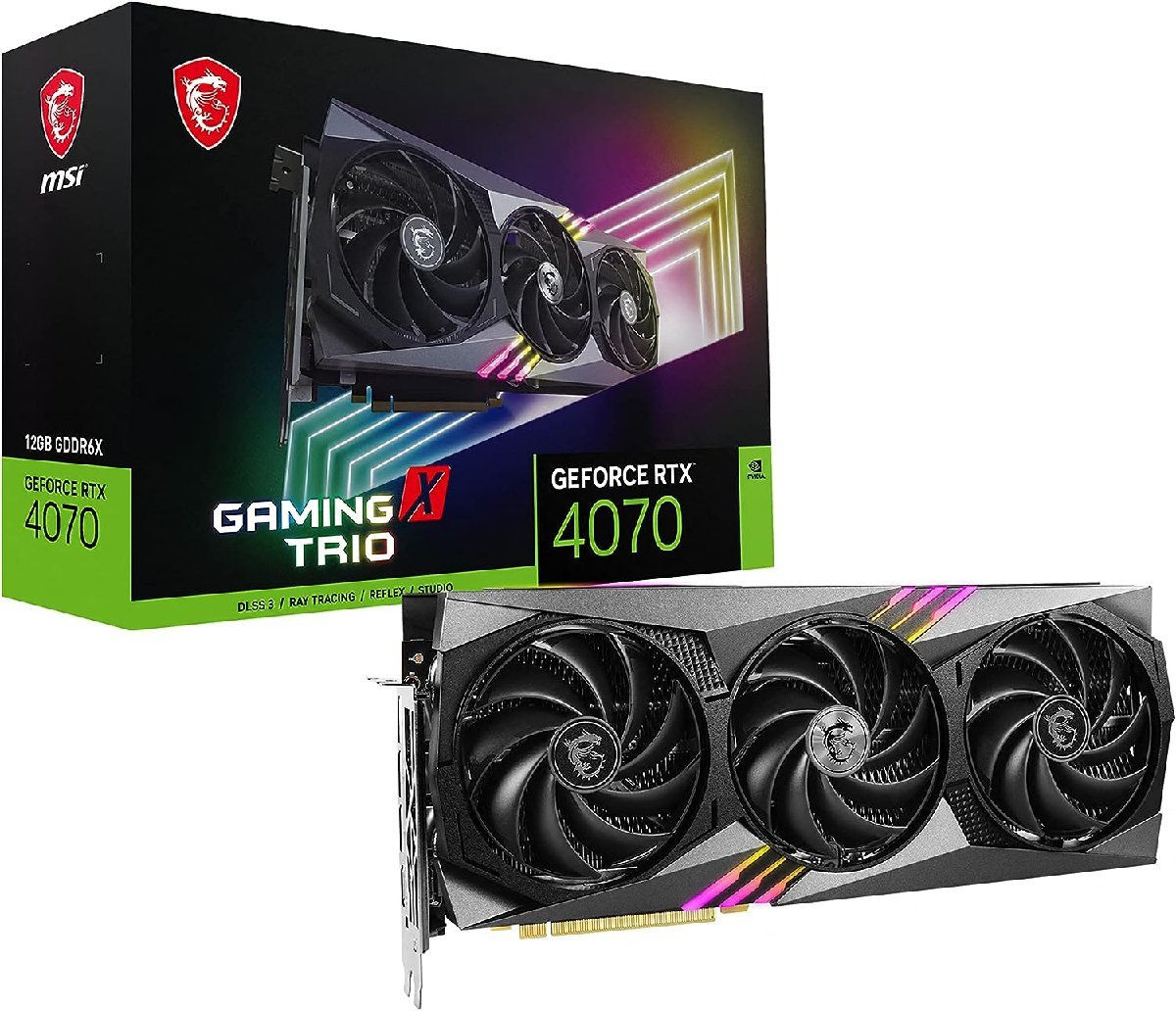 新品 MSI GeForce RTX 4070 GAMING X TRIO 12G グラフィックスボード RTX4070 2023/7~保証有