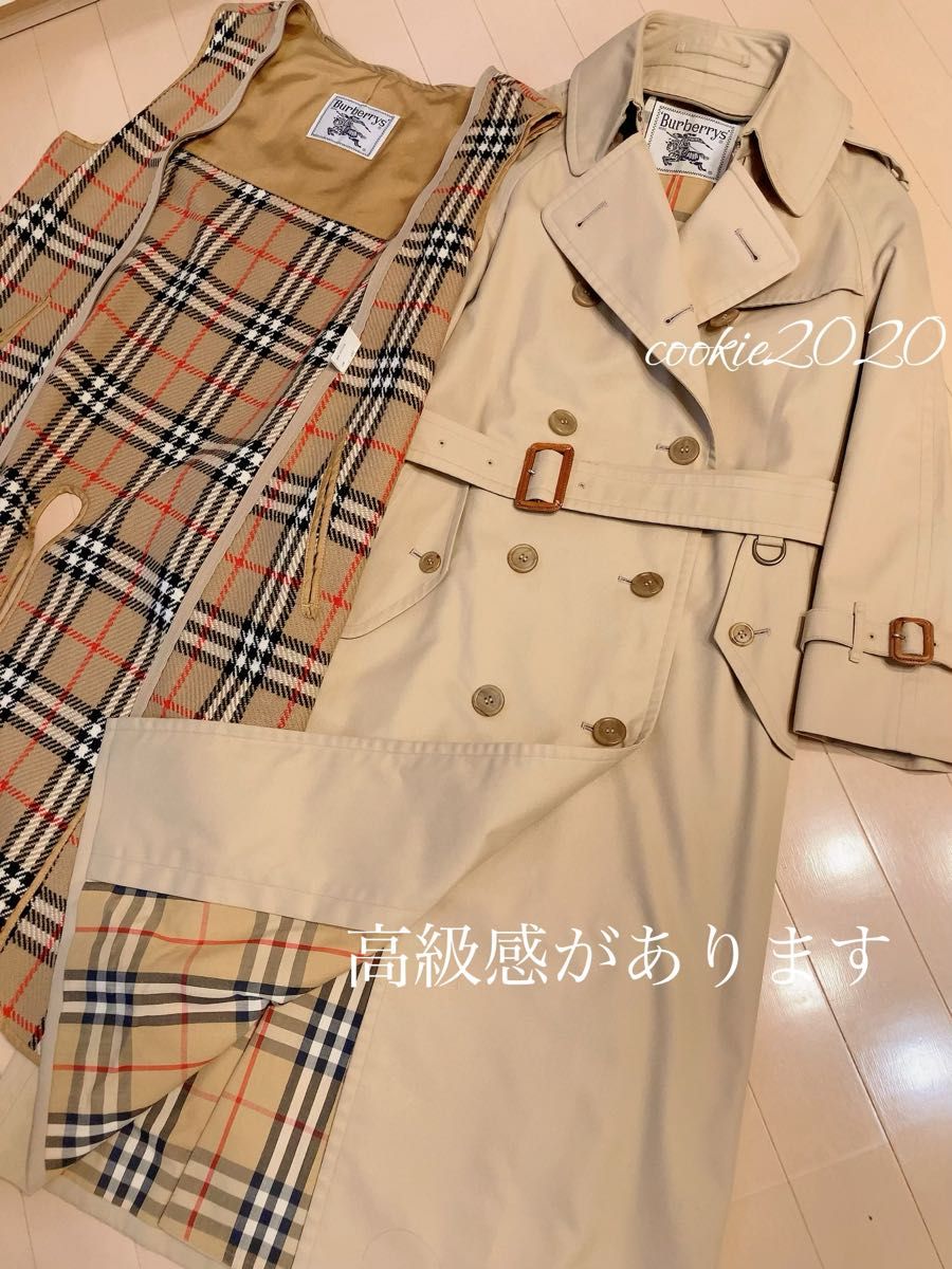 高級【美品★ライナー付きトレンチコート】BURBERRY、バーバリーロンドン、美ライン、人気 ノバチェック