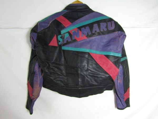 SANMARU レーシングジャケット　パープル　グリーン　56　Lサイズ_画像2