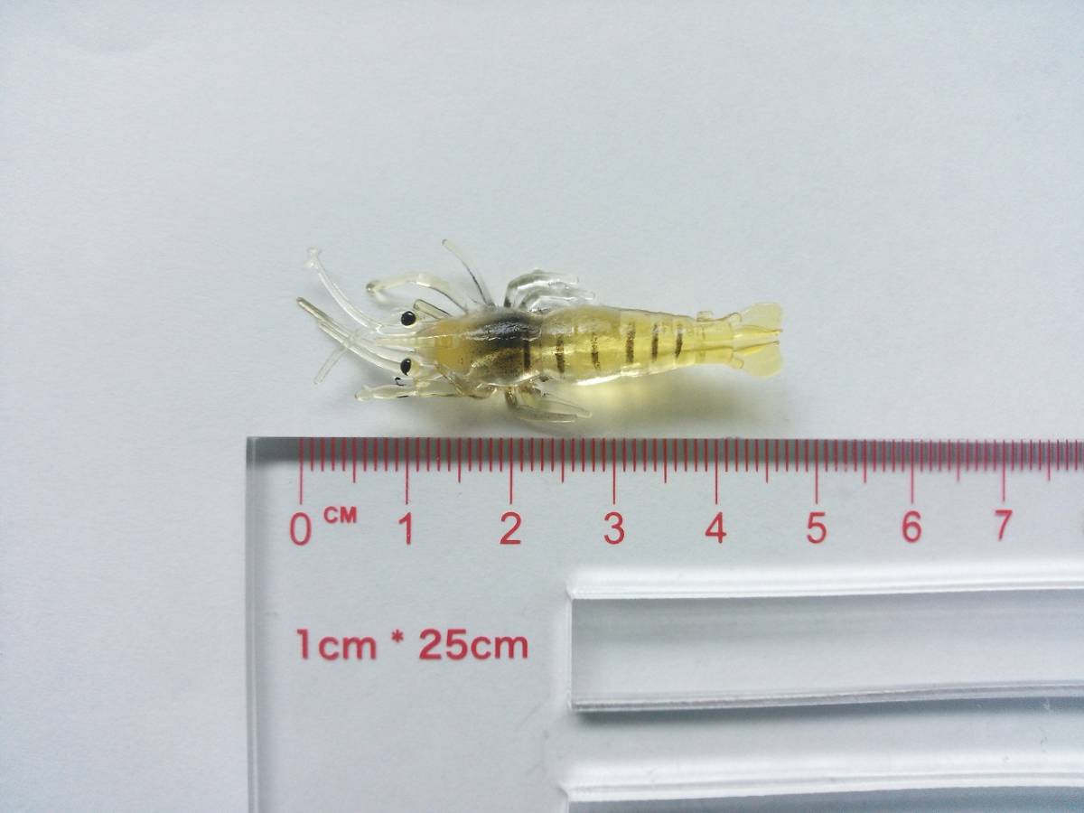 カラフル　スジエビ　ワーム　ソフトルアー　4.5cm　10本　セット　ブラックバス　ナマズ 　クロダイ　マダイ　シーバス　スズキ　ハタ_画像5