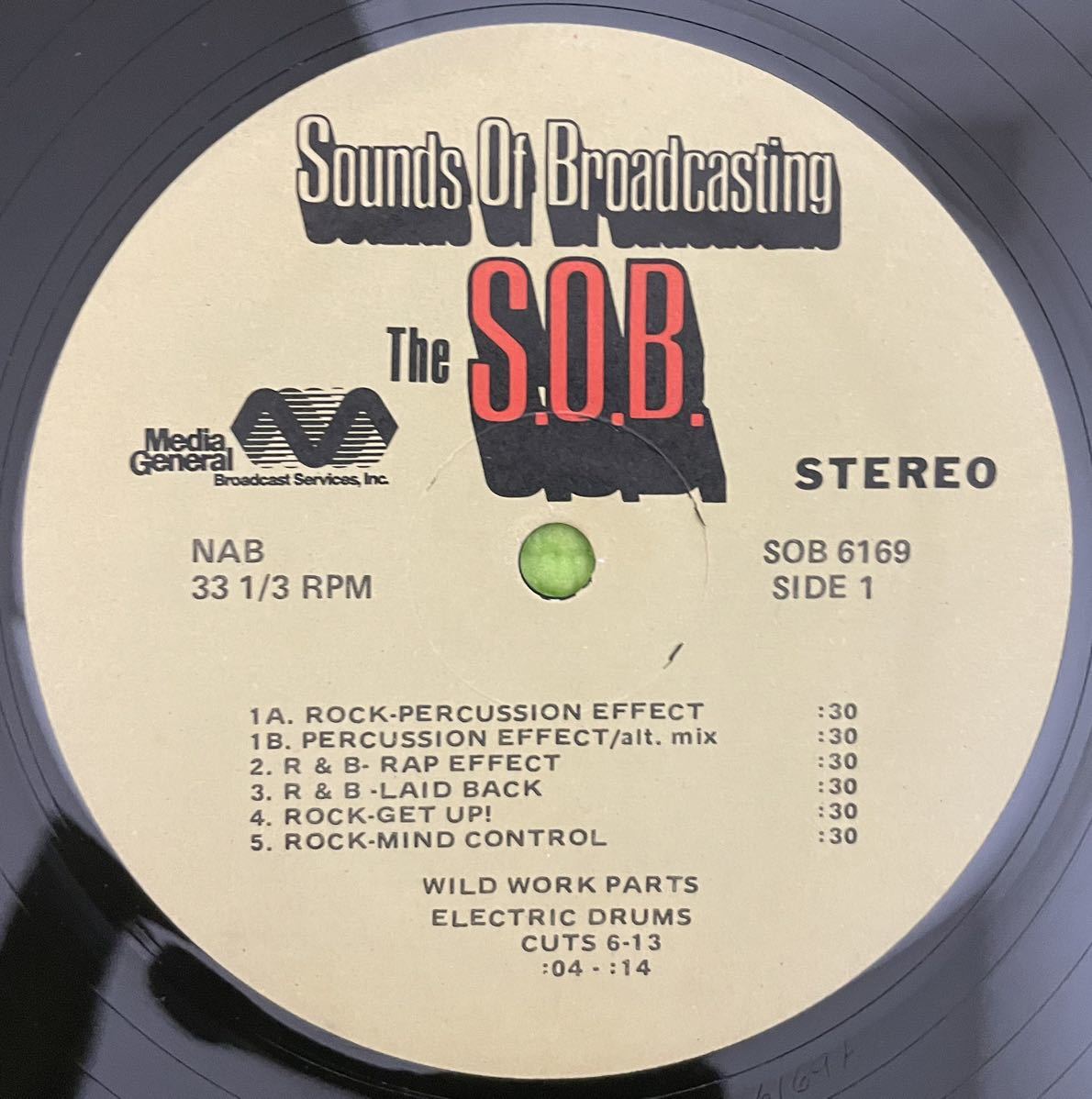 Raregroove electro sampling record レアグルーブ　エレクトロ　サンプリング　レコード　sounds of broadcasting the s.o.b. Sob 6169_画像3