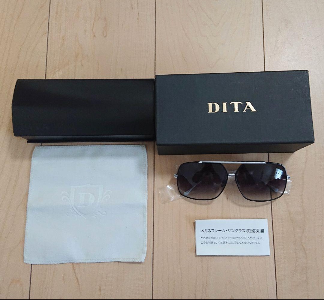 新品 DITA BLACK BIRD 眼鏡 メガネ サングラス フレーム 21006F-64 ディータ ブラックバード ホワイト スモーク グラデーション