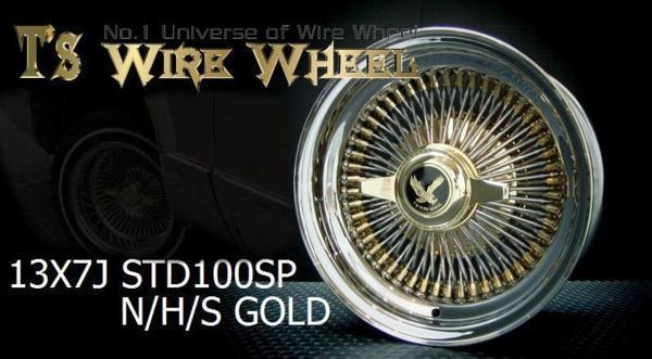  тросик колесо T\'s WIRE 13X7J STD100SP Triple Gold 4 шт. комплект < Lowrider /USDM/ Accord / Civic / Hilux >