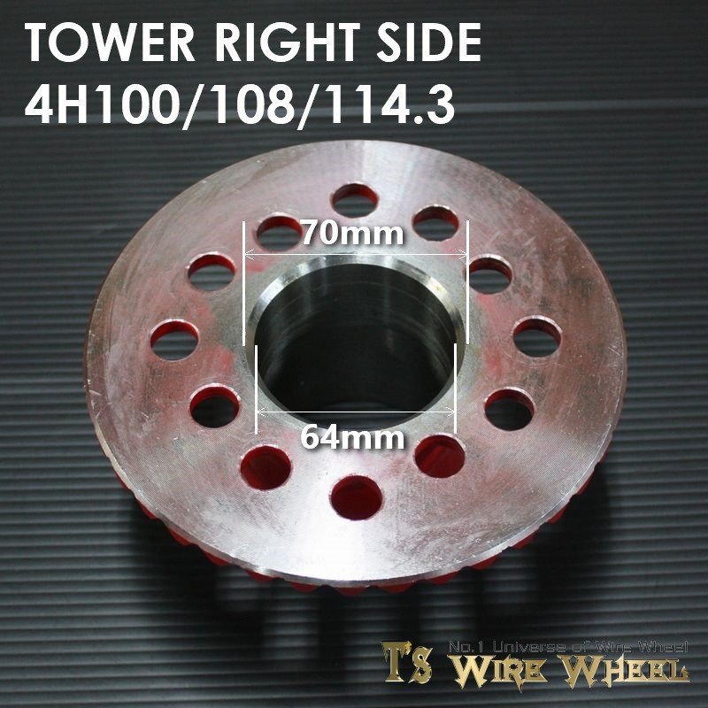 ワイヤーホイール T's WIRE タワーアダプター 4穴 マルチピッチ（4H 100/108/114.3） 1個　＜ローライダー/USDM/アコード/シビック＞_画像9