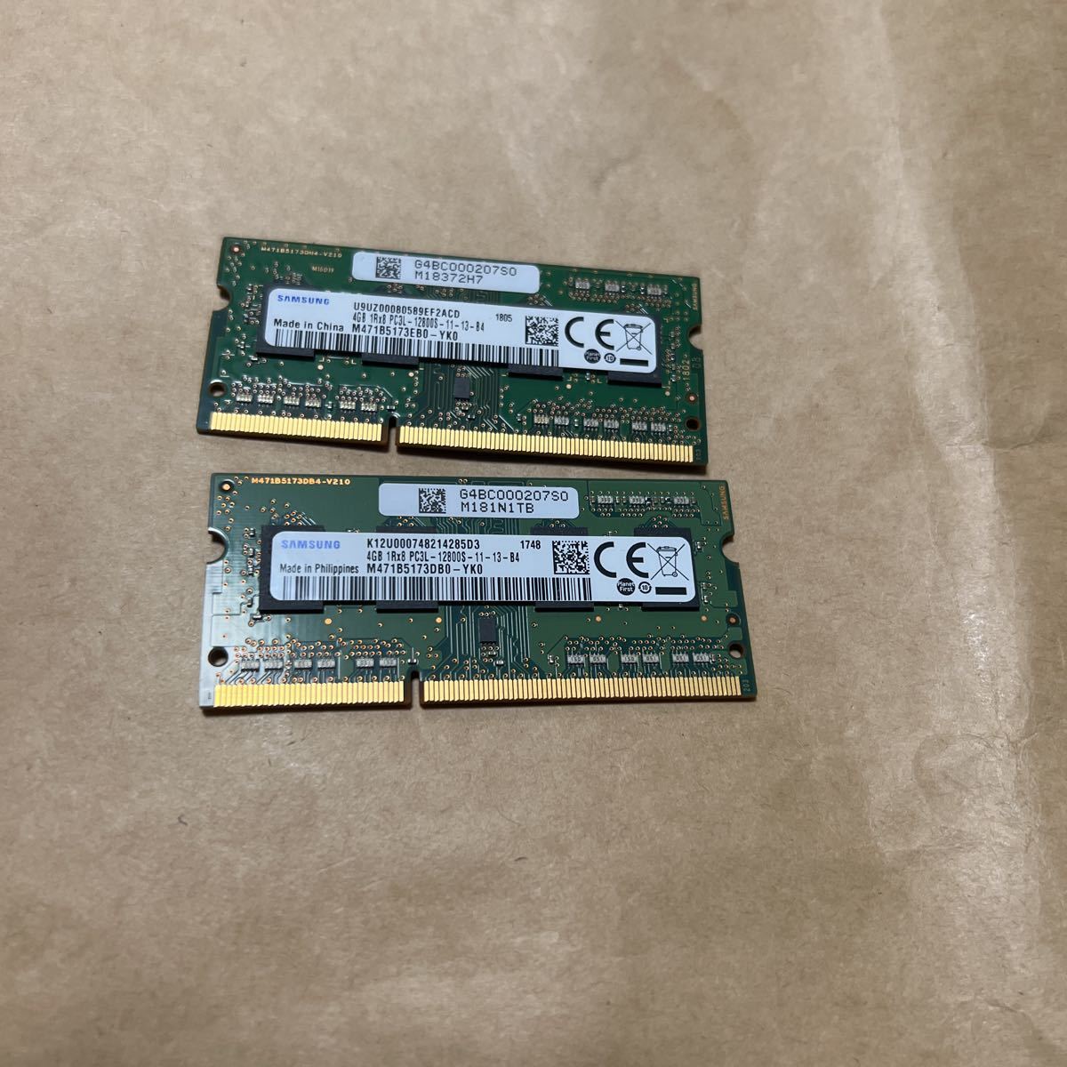 8GB#123#SAMSUNG 4GB 1Rx8 PC3L-12800S-11-13-B4_画像1