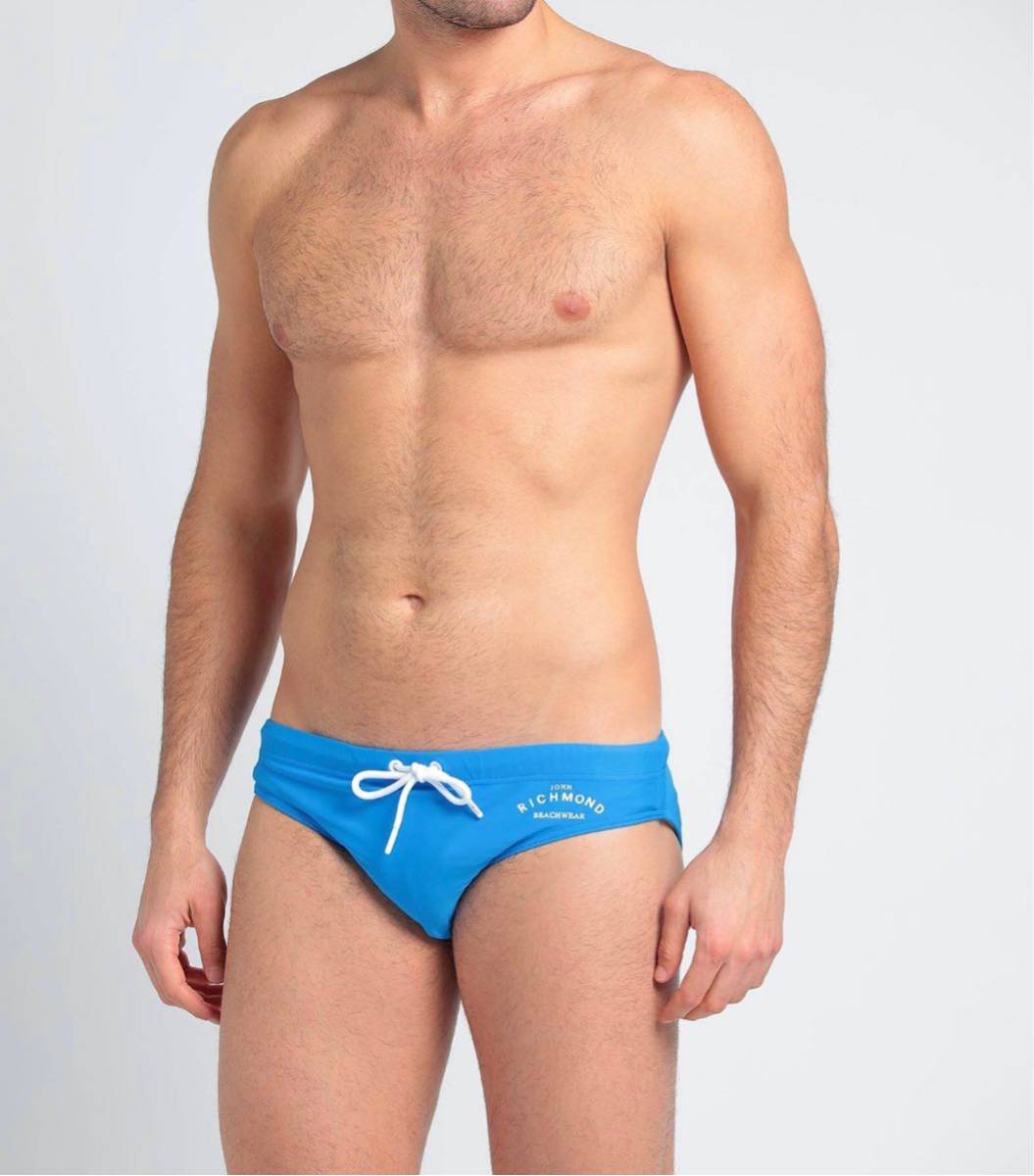 JOHN RICHMOND ジョンリッチモンド BEACHWEAR ブルー M-ML(XS) 競泳水着 競泳パンツ ビキニ水着 競パン メンズビーチウエア 男性水着の画像8