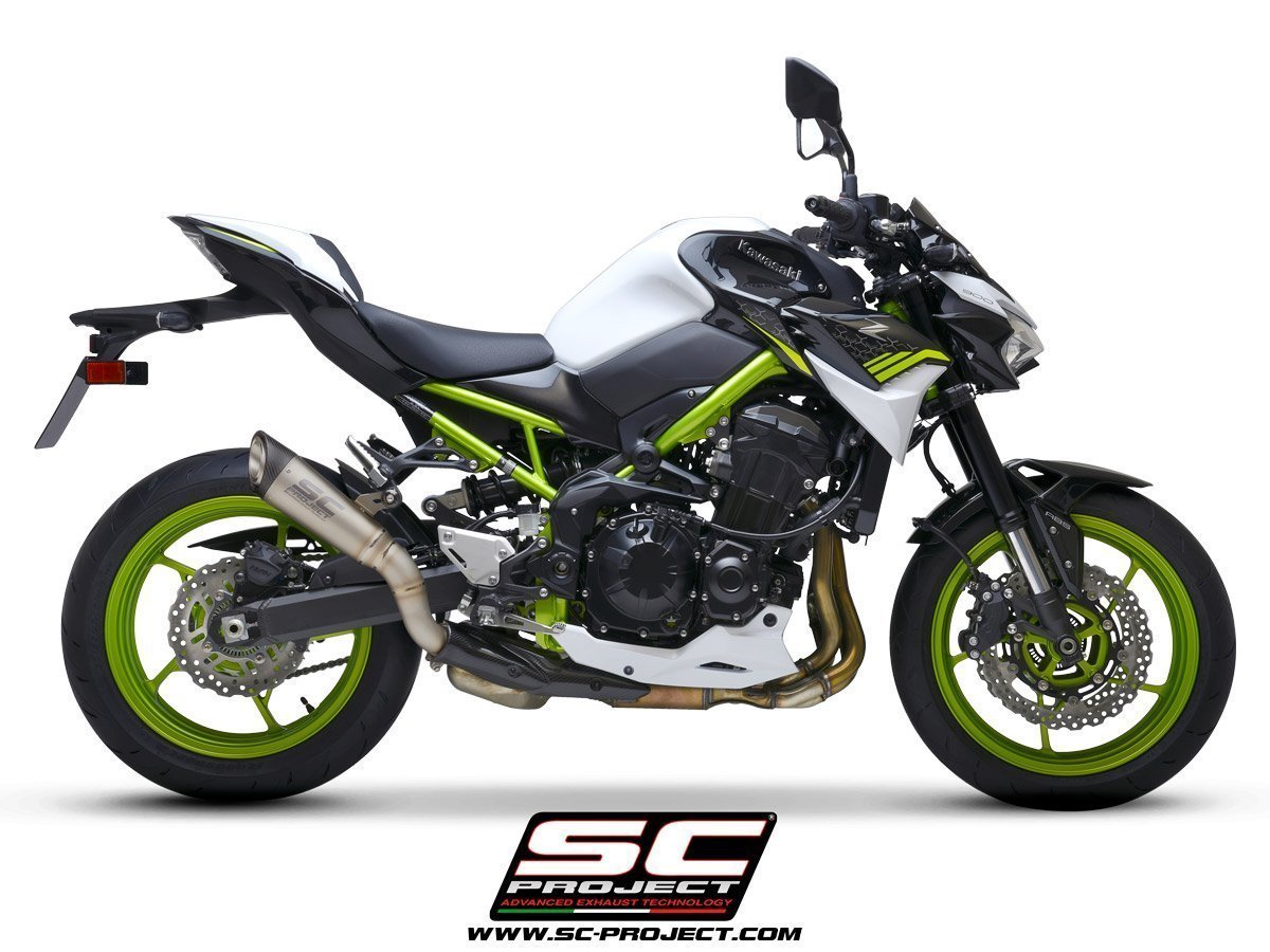 【国内在庫】SC-PROJECT SCプロジェクト S1 スリップオンサイレンサー&フルチタンリンクパイプ ユーロ5 消音バッフル KAWASAKI Z900 '20-23_画像2