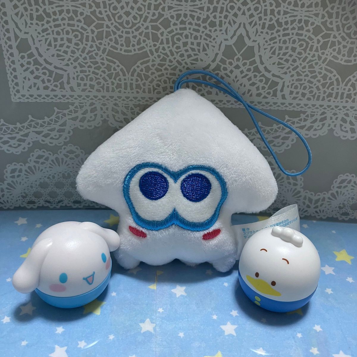 シナモロール スプラトゥーン コラボ ぬいぐるみ むにゅぐるみ サンリオ タグ付 スプラトゥーン シナモンロール ミニシナモン付|Yahoo!フリマ