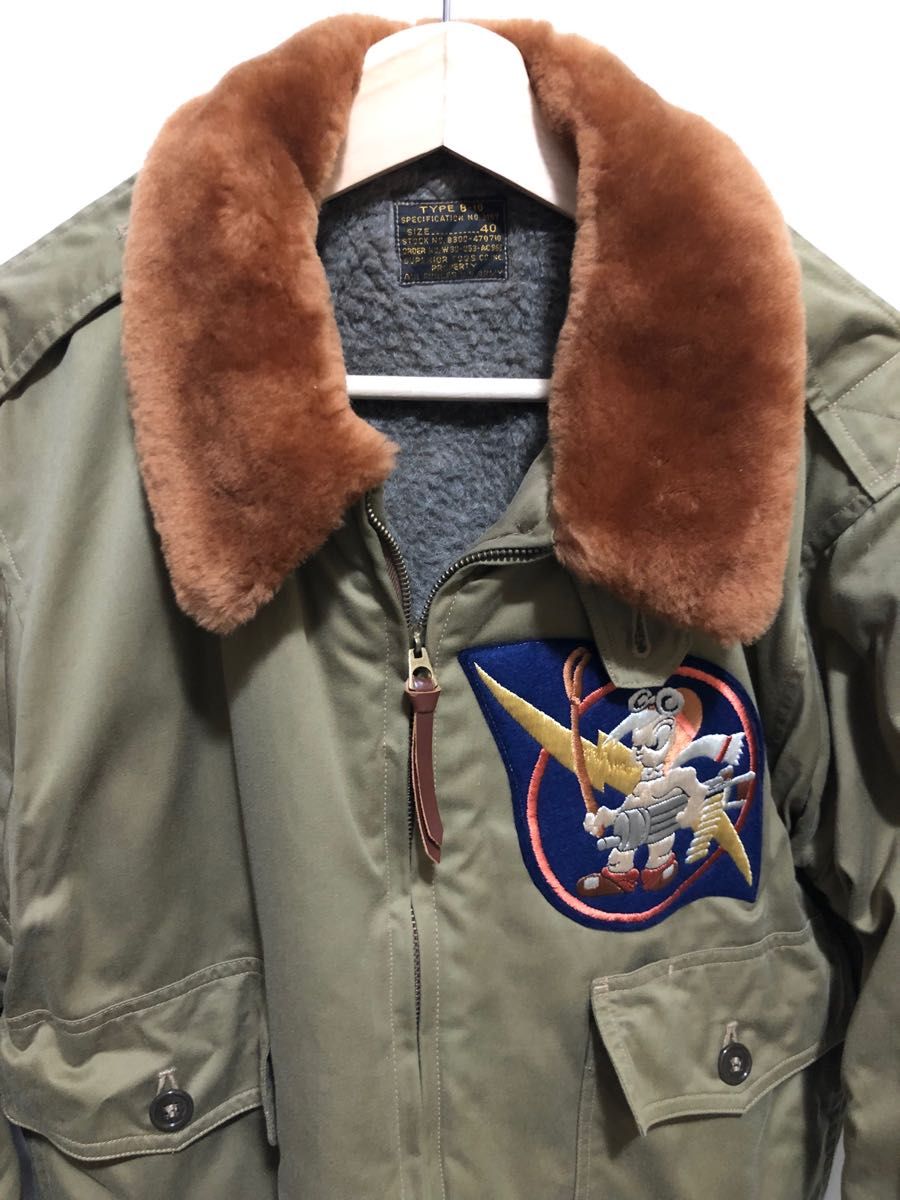 バズリクソンズ BUZZ RICKSON''S B-10 フライトジャケット 赤リブ サイズ40