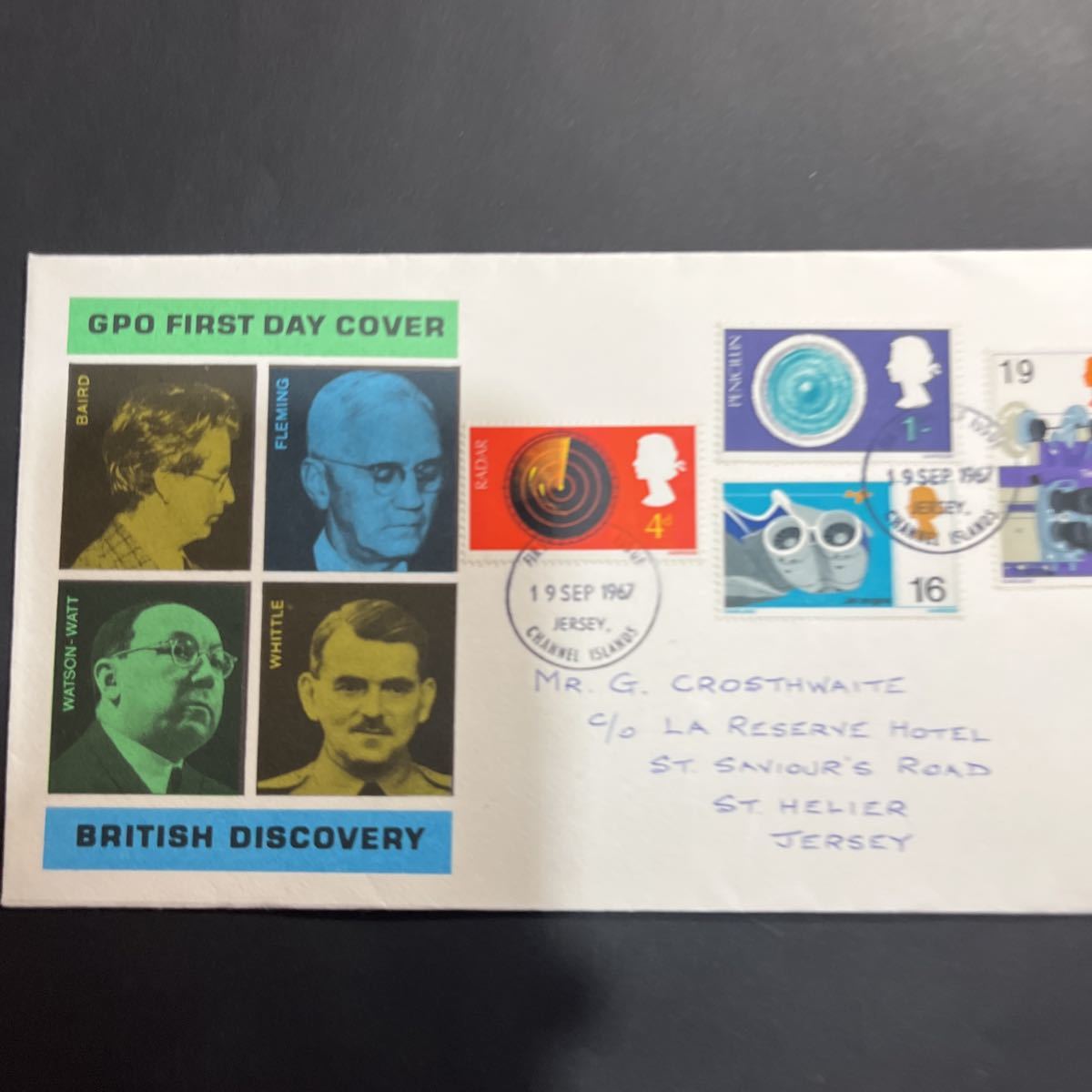 1954 外国切手　イギリス　エンタイヤ　初日カバー　1967年_画像1