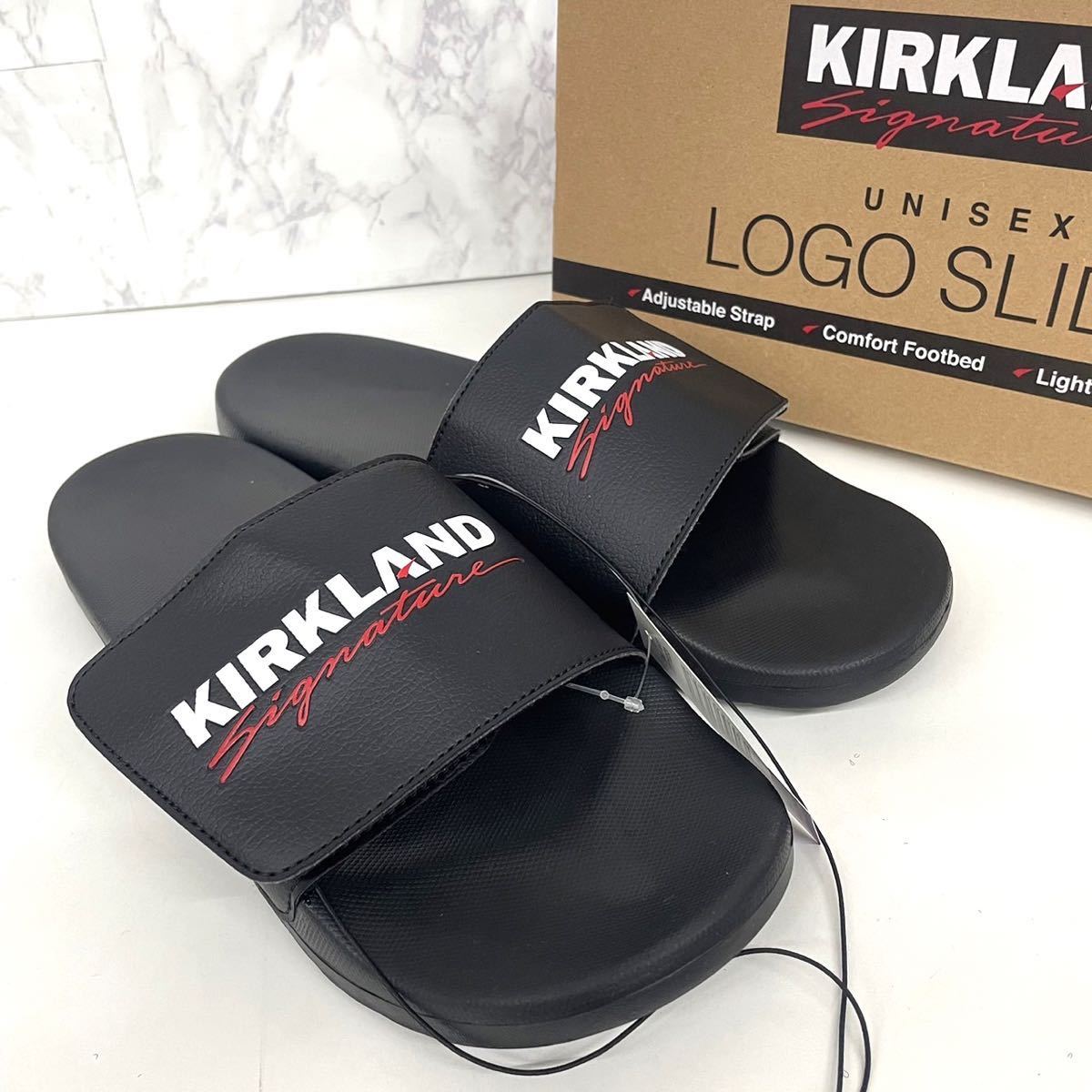  новый товар #KS машина Clan doKIRKLAND мужской Logo сандалии US10 28cm чёрный черный тапочки 