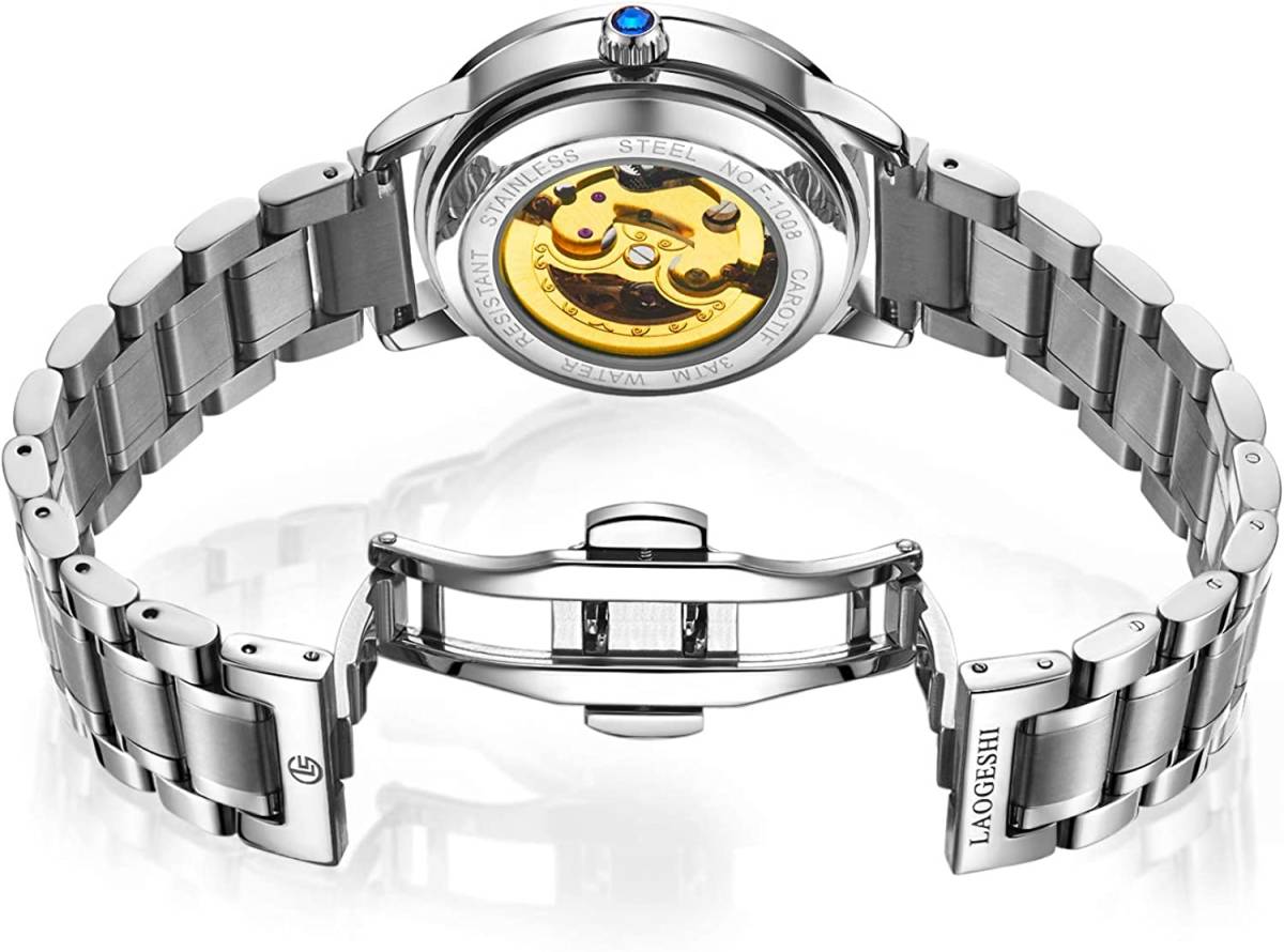 stylish jewelry watch silver self-winding watch night light waterproof diamond lady's high quality Classic analogue casual wristwatch 