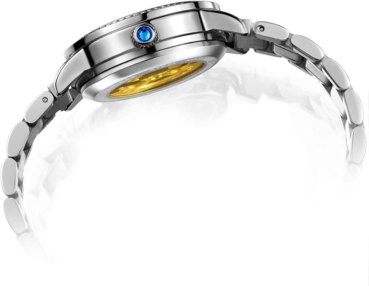  stylish jewelry watch silver self-winding watch night light waterproof diamond lady's high quality Classic analogue casual wristwatch 