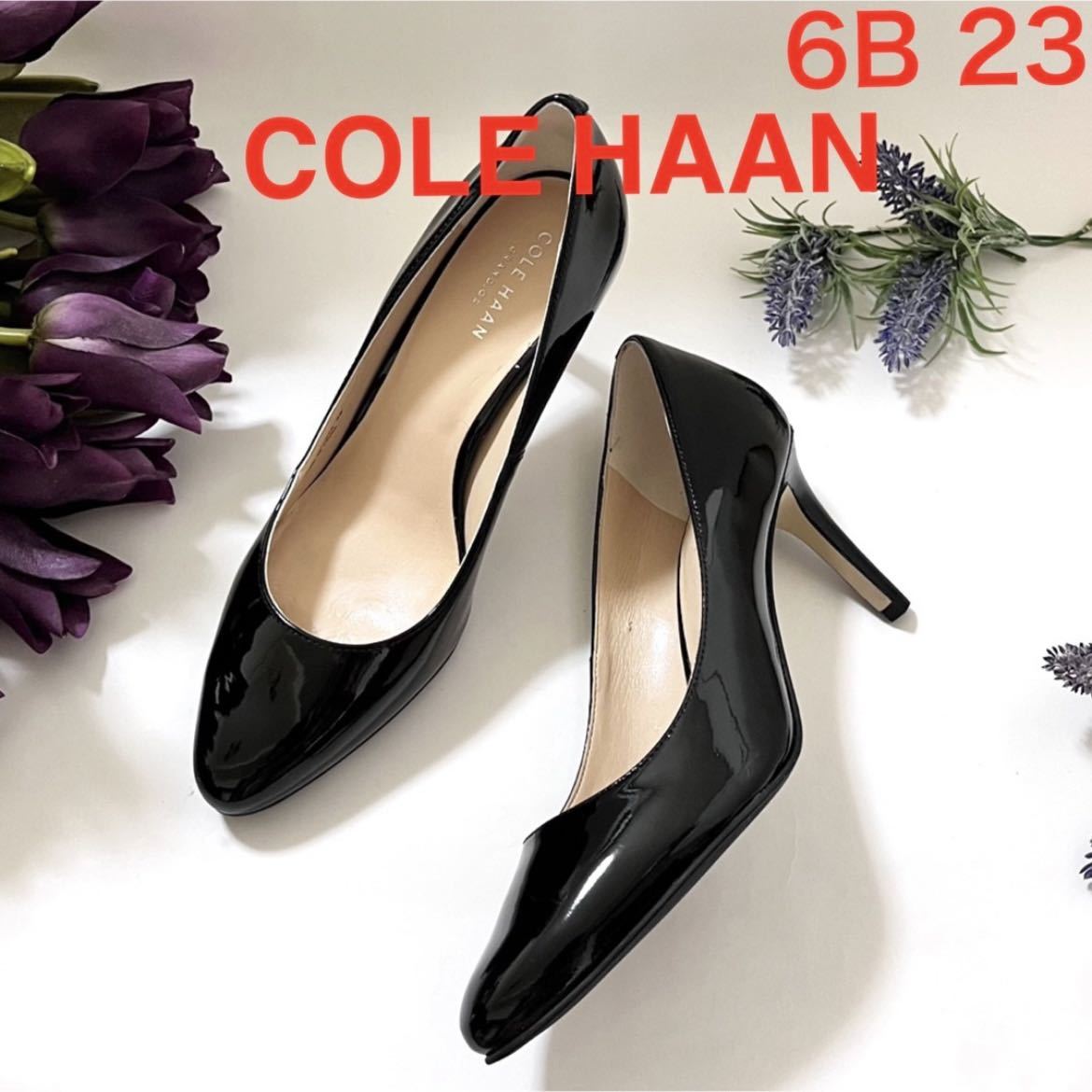 COLE HAAN コールハーン　エナメル　パンプス　6 黒　フォーマル　23㎝　式典用　フォーマル　七五三　入学式　卒業式　入園式　卒園式_画像1