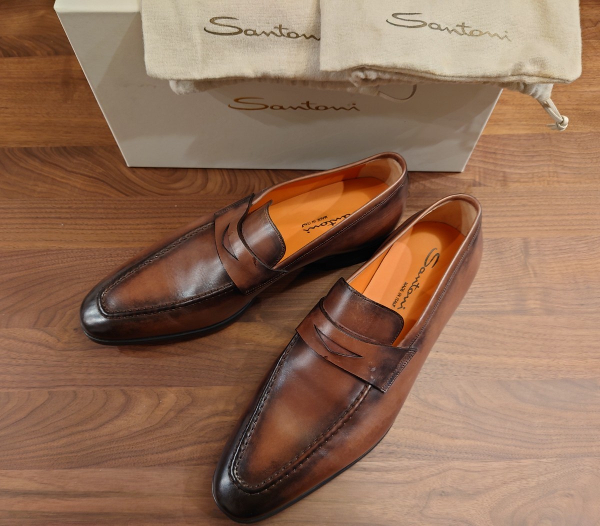 値引きする レザーシューズ メンズ 10D 28.5cm程度 サントーニ SANTONI