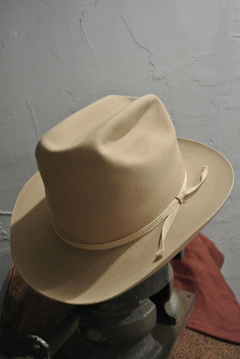 30s! Vintage stetson western hat 1/4 58cm Vintage ste tosonwe Stan hat open load beige beaver openroadRRL