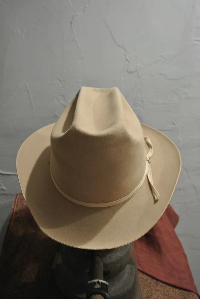 30s! Vintage stetson western hat 1/4 58cm Vintage ste tosonwe Stan hat open load beige beaver openroadRRL
