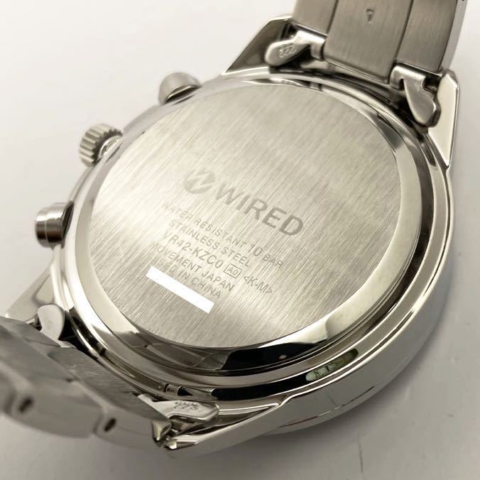 美品☆ソーラー☆送料込☆セイコー SEIKO ワイアード WIRED クロノグラフ メンズ腕時計 TOKYO SORA ブルー/シルバー VR42-KZC0 AGAD094_画像10