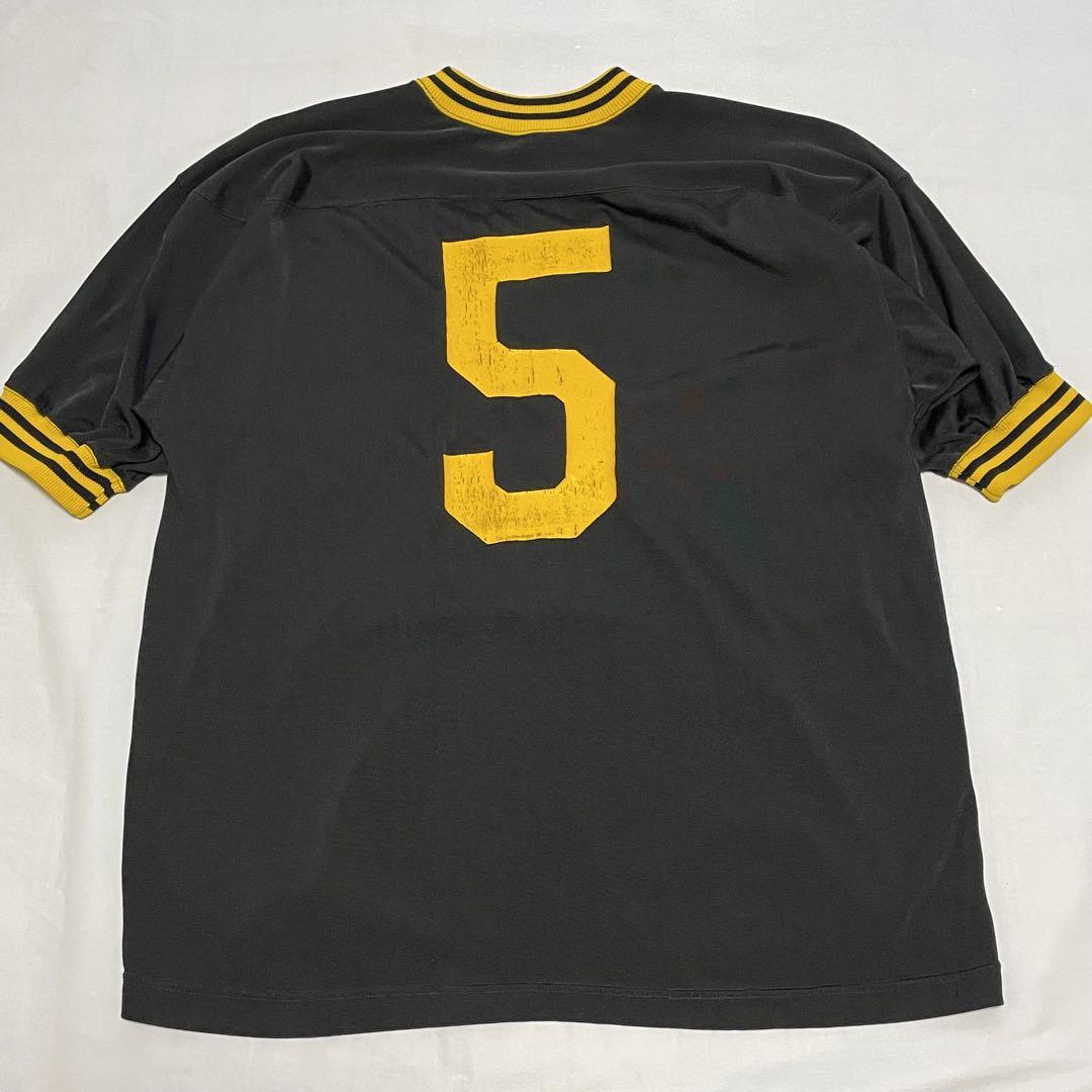 【貴重】1円スタート 60s Champion チャンピオン プロダクツタグ フットボール 半袖 Tシャツ ビンテージ ＸＬ 黒 ブラック 両面プリント_画像2