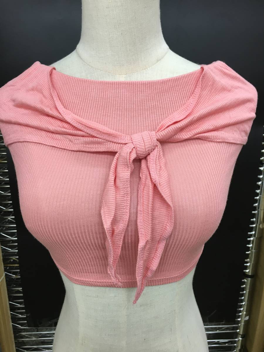 [2004] lady's tube top pink S size 2-1 [250101000014]