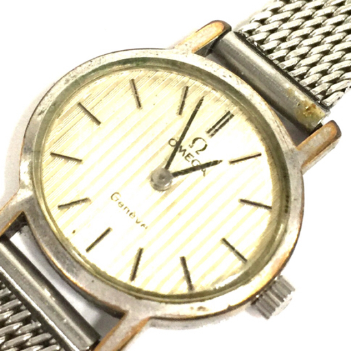 ファッション 白文字盤 オーバル型  ジュネーブ 腕時計 オメガ