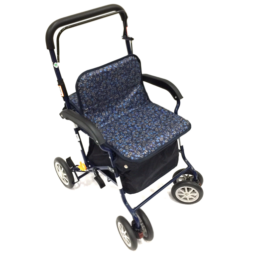 JChere雅虎拍卖代购:美品1円幸和製作所手押し車シルバーカーネイビー