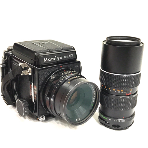 MAMIYA RB67 PRO S MAMIYA-SEKOR 1:3.8 127mm 1:4.5 105-210mm 中判 フィルムカメラ ボディ レンズ セット 光学機器
