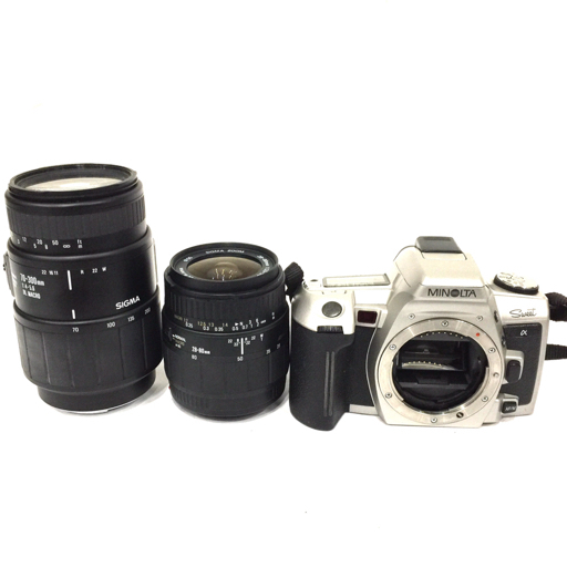 MINOLTA a SWEET SIGMA 70-300mm 1:4-5.6 DL MACRO ZOOM 28-80mm 1:3.5-5.6 MACRO 含む カメラ レンズ セットの画像1
