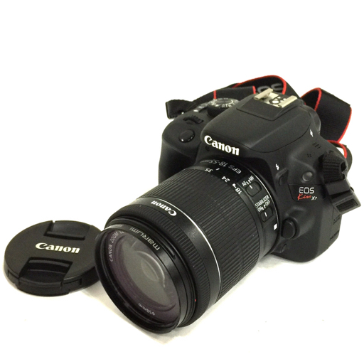Canon EOS Kiss X7 EF-S 18-55mm 1:3.5-5.6 IS STM デジタル一眼レフ カメラ レンズ 光学機器 QS102-142