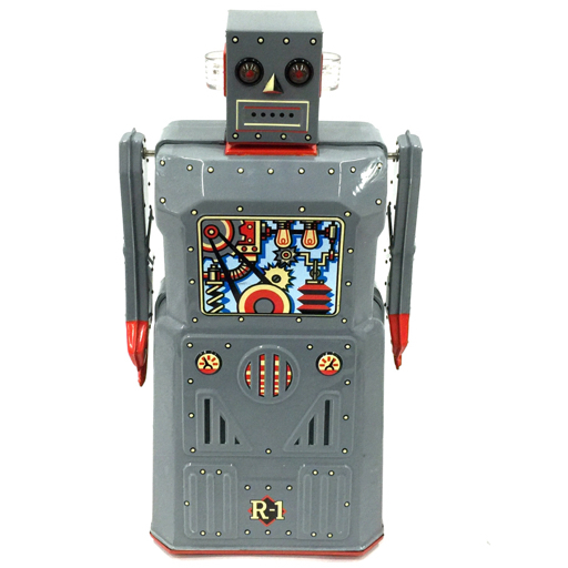 増田屋 R-1 ブリキ ロボット ホビー おもちゃ 現状品 玩具 保存箱付きの画像2