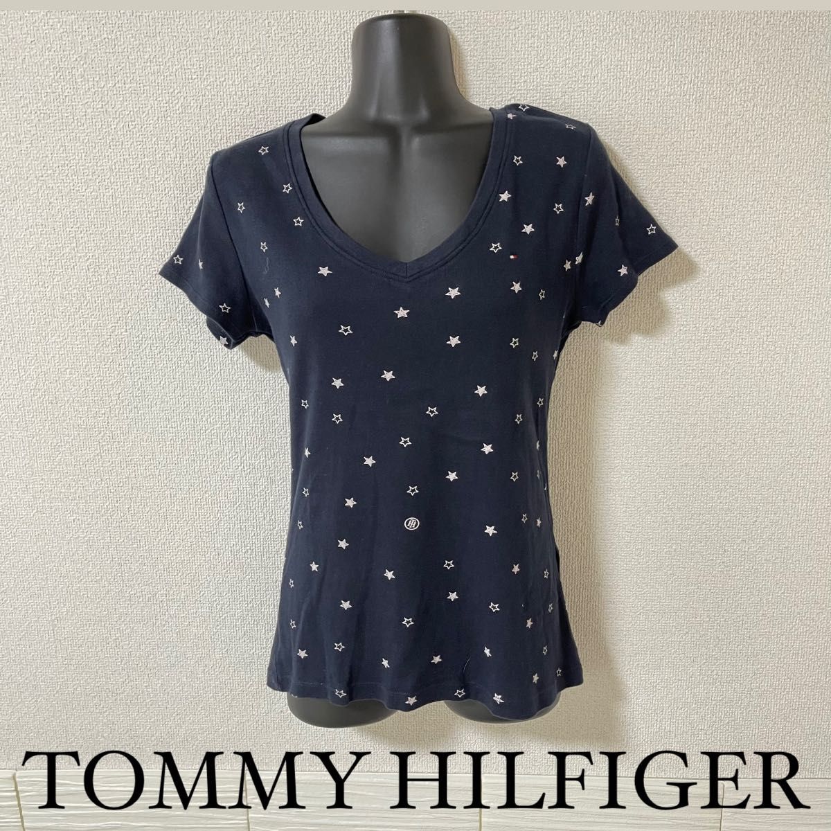 TOMMY HILFIGER／半袖カットソー　ポロシャツ　Vネック