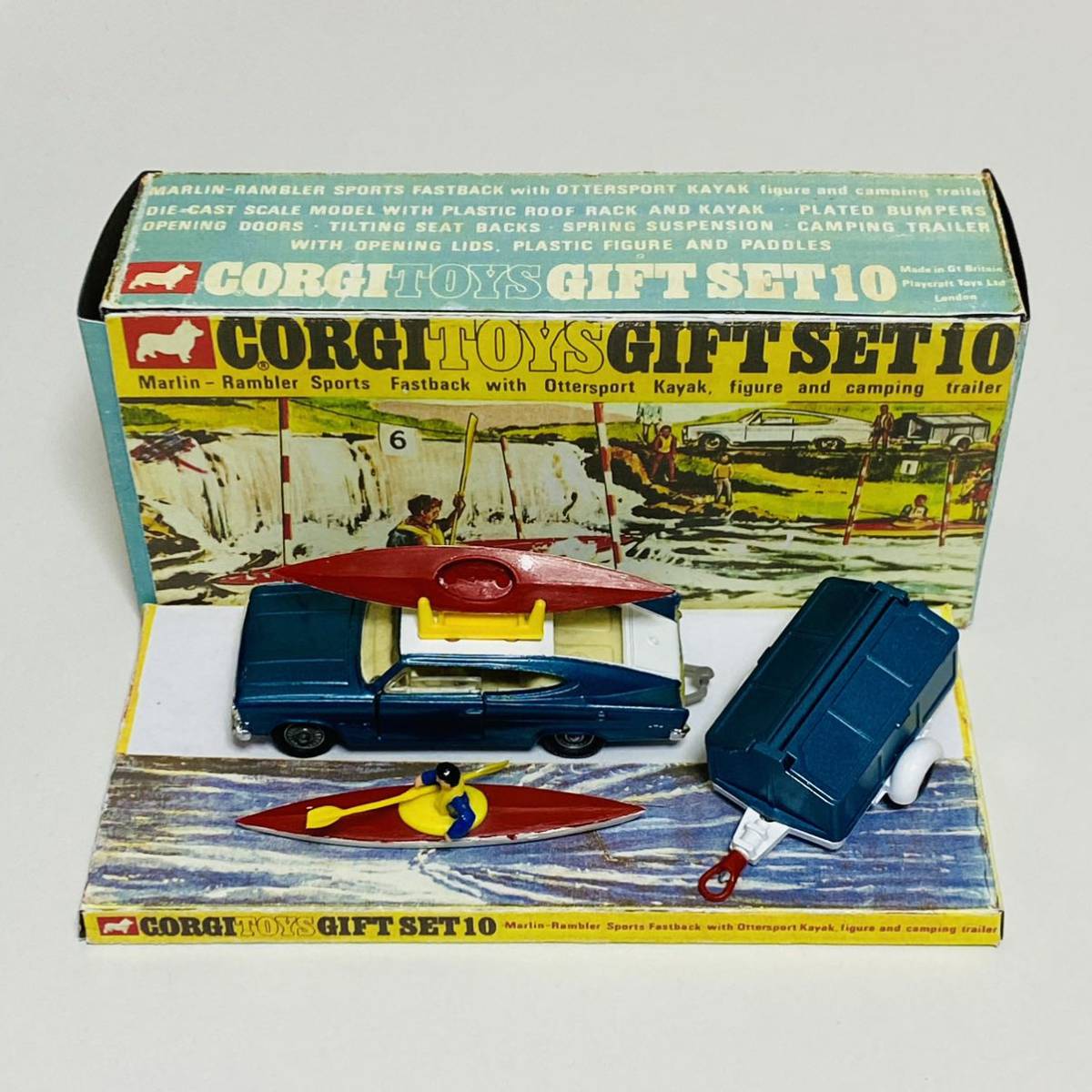 【 подержанный товар 】CORGI TOYS ... игрушки   GIFT SET 10  подарок  комплект   Marlin Rambler Sports Fastpack with Kayak  морской ... ...