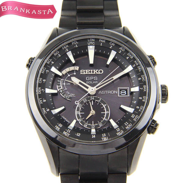 ☆SEIKO GPS SOLAR ASTRON 7X52-0AB0 GPS ソーラー 黒 腕時計☆-