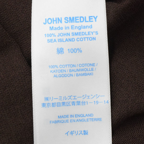 JOHN SMEDLEY/ジョンスメドレー レディース ロング ニットワンピース フレンチスリーブ サイドスリット M 茶色 [NEW]★51FE68