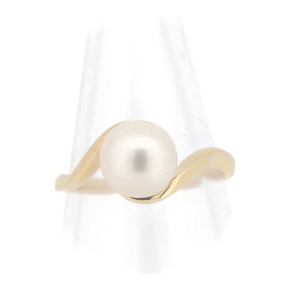  Mikimoto жемчуг кольцо кольцо 7.7 мм 11 номер K18YG(18 золотой желтое золото ) ломбард лот 