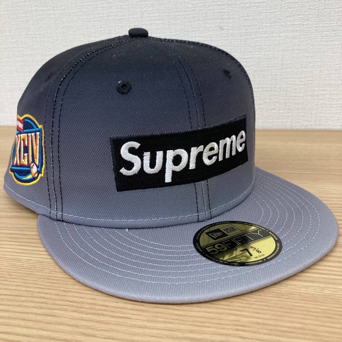Supreme シュプリーム　グラデBOXロゴ　NEW ERA ニューエラ　キャップ　帽子　グレー