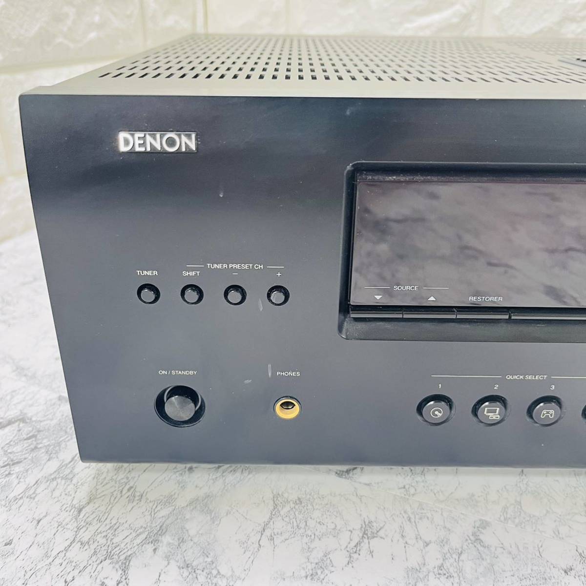 【美品】 DENON デノン デンオン AVR-1612 AVサラウンドレシーバー 5.1ch リモコン 純正付属品あり 音響機器_画像2
