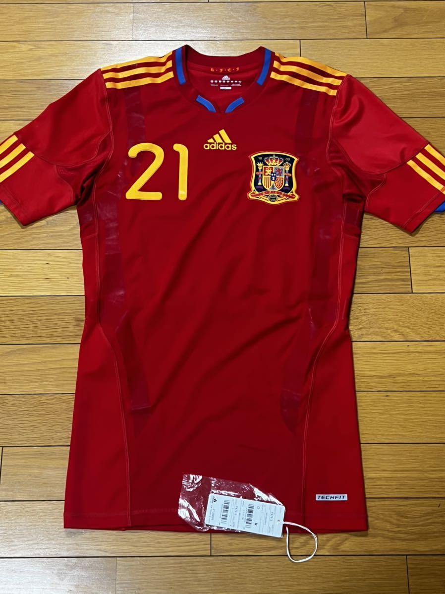 ★選手用★スペイン代表2010(H) #21 ダビド・シルバ 半袖 オーセンティック W杯優勝 星なし 新品タグ付 TECHFIT Ｍサイズ 正規品 定価2.1万_画像2