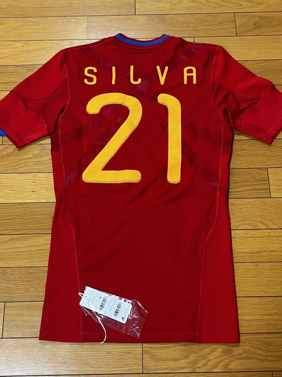 ★選手用★スペイン代表2010(H) #21 ダビド・シルバ 半袖 オーセンティック W杯優勝 星なし 新品タグ付 TECHFIT Ｍサイズ 正規品 定価2.1万_画像1