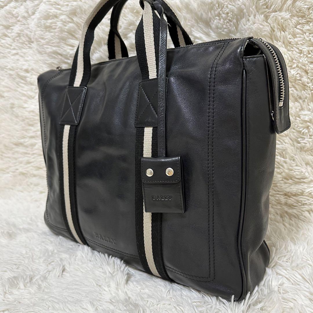 正規取扱店】 美品バリー BALLY ビジネスバッグ レザー 南京錠 メンズ