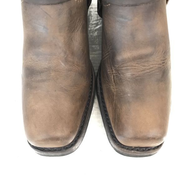 USA производства Vintage * fly /FRYE[8.5M/25.5cm/ чай /BROWN] натуральная кожа / Harness / кольцо ботинки / Western *80s-90s/Vintage/boots/Shoes*bWB97-4