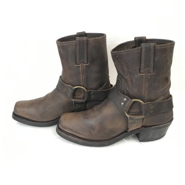 USA製ビンテージ☆フライ/FRYE【8.5M/25.5cm/茶/BROWN】本革/ハーネス/リングブーツ/ウエスタン☆80s-90s/Vintage/boots/Shoes◇bWB97-4_画像10