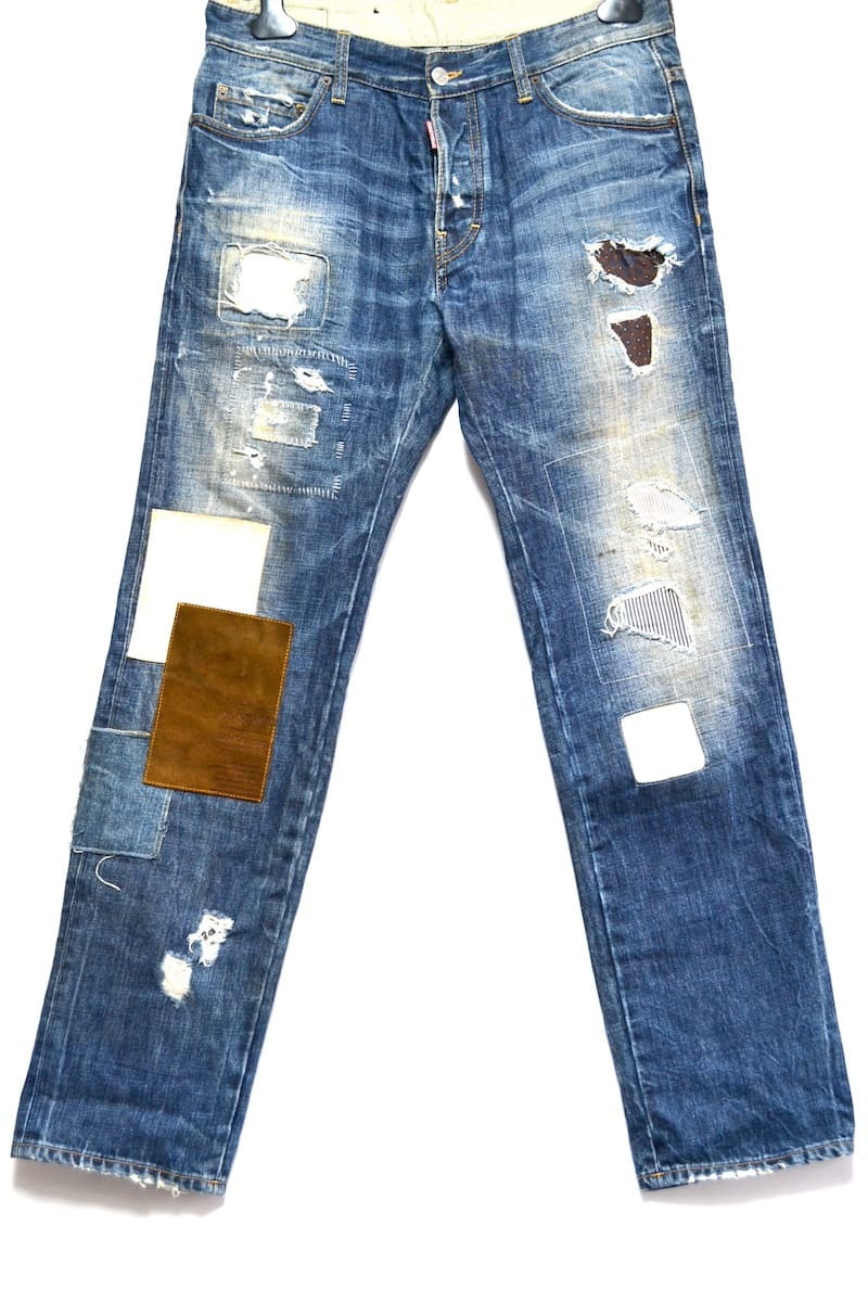 玄関先迄納品 Blue Denim DSQUARED2 中古 リペア,ダメージ加工 S30214