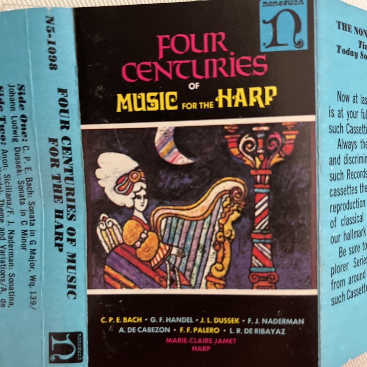 1964年作 HARP全集演奏ミュージックＣ．Ｐ．Ｅ．Ｂach メイドインUSAニューヨーク ヴィンテージ・カセット オールド・カセット送料無料の画像3