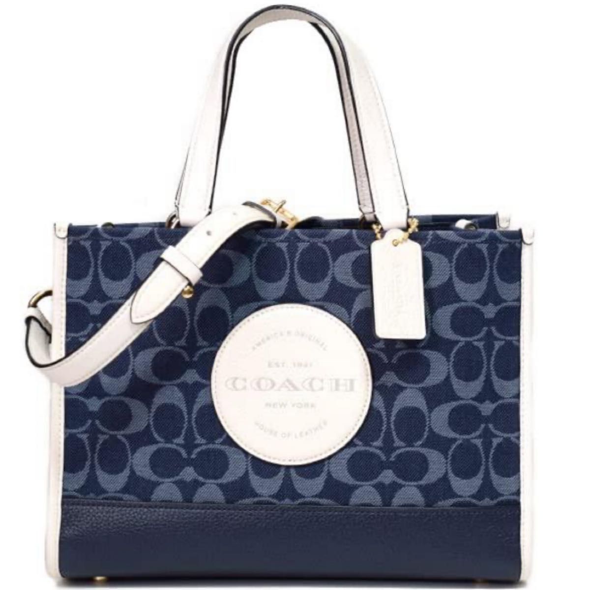 新品未使用】コーチ COACH ジャガード ぺブルレザー シグネチャー