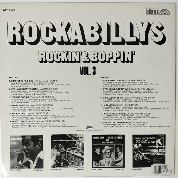 32902【ドイツ盤】 ROCKABILLYS VOL.3/ROCKIN'&BOPPIN' *反り有_画像2