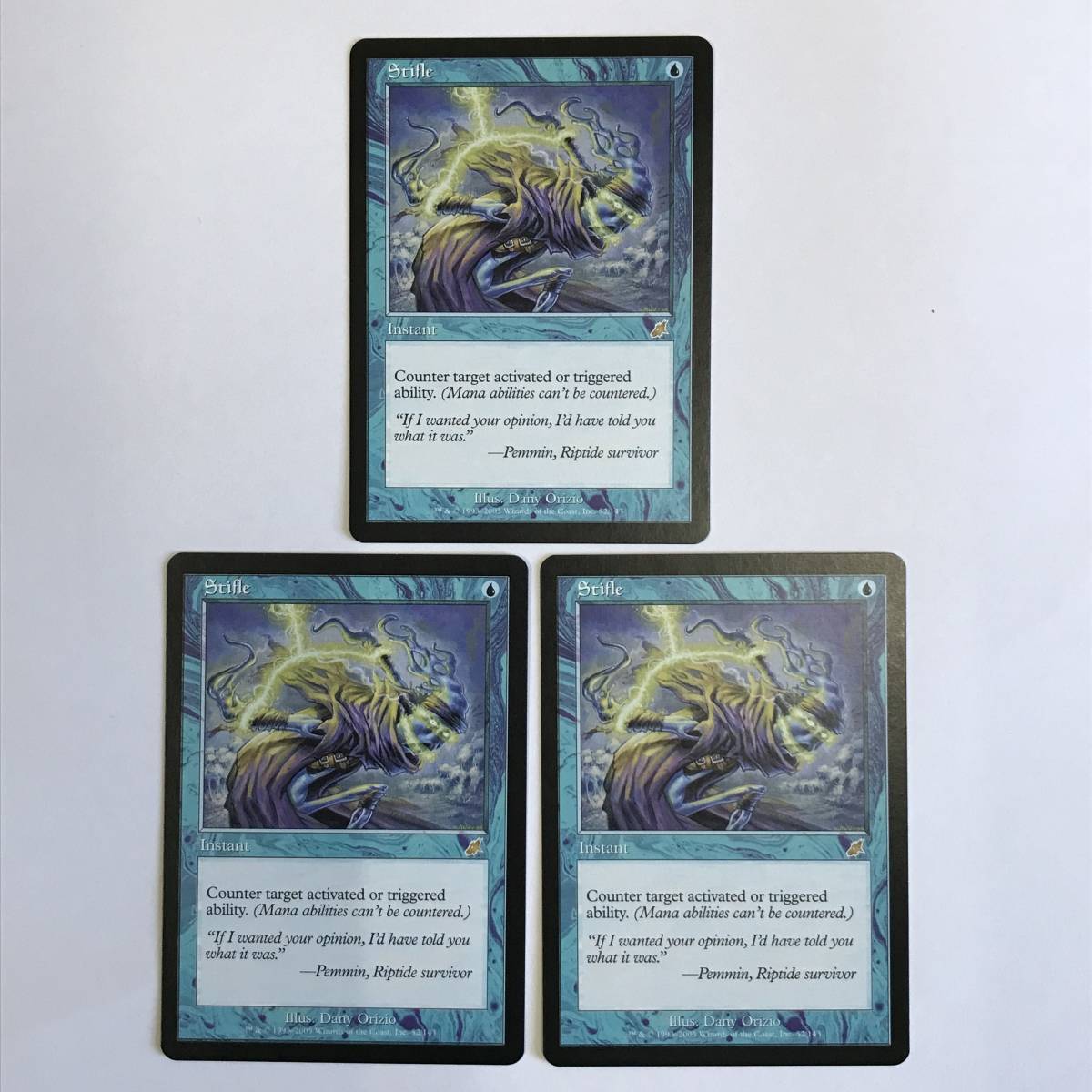 日本限定 ☆Stifle(もみ消し)☆SCG英3枚セット 青 - comls.jp