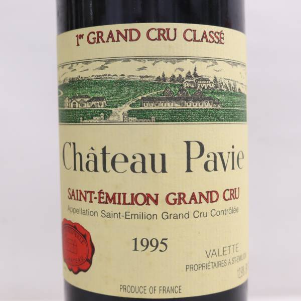 1円~Chateau Pavie（シャトー パヴィ）グランクリュ 1995 12.9％ 750ml