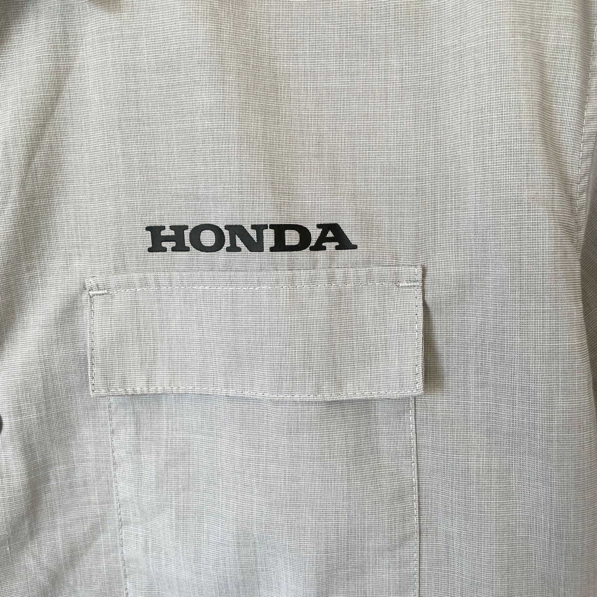 【GU×HONDA】ジーユー×ホンダ コラボ 半袖ワークシャツ 企業物 メンズ 匿名配送 薄灰色 S