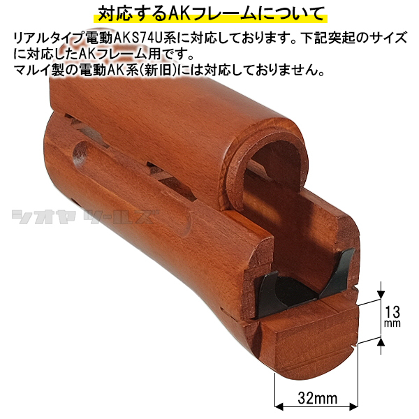 ◆ APS製 リアル 電動AKS74U 用 リアルウッド ハンドガード ( REALWOOD HANDGUARD　クリンコフ_画像4